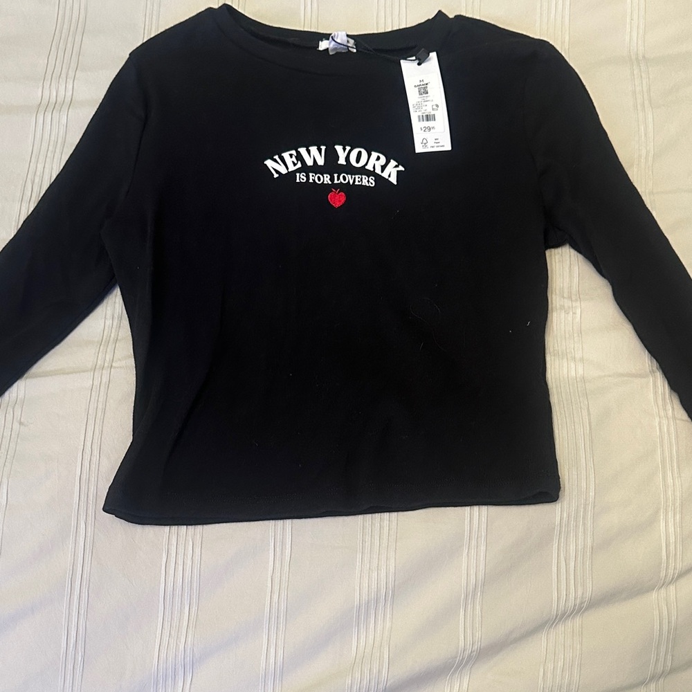 Garage Black Long Sleeve Top